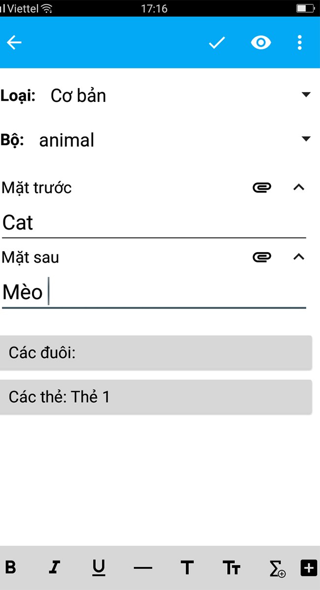 Thêm nội dung thẻ Thêm nội dung thẻ