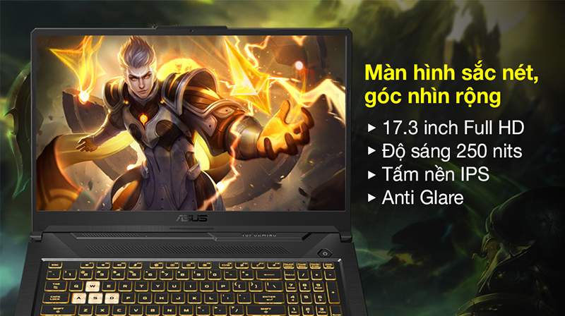 Laptop Asus TUF Gaming FX706HE i7 có màn hình rộng tới 17 inch, hình ảnh siêu thực