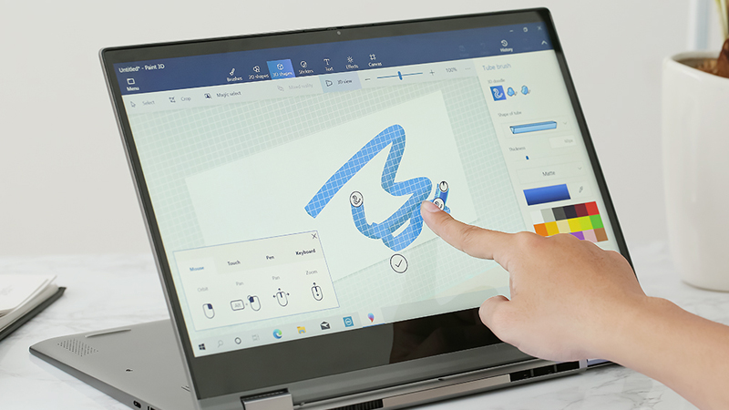 Dell Inspiron 5406 i5 có bản lề xoay 360 độ giúp dân thiết kế thỏa sức sáng tạo