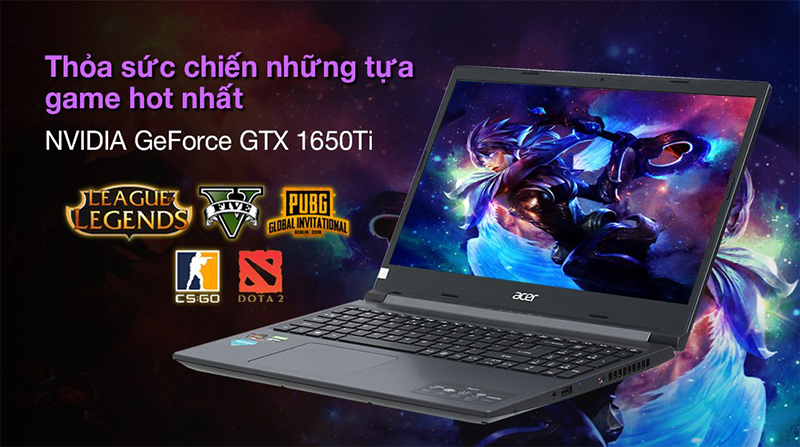 Laptop Acer Aspire 7 Gaming A715 41G thỏa sức chiến mọi tựa game