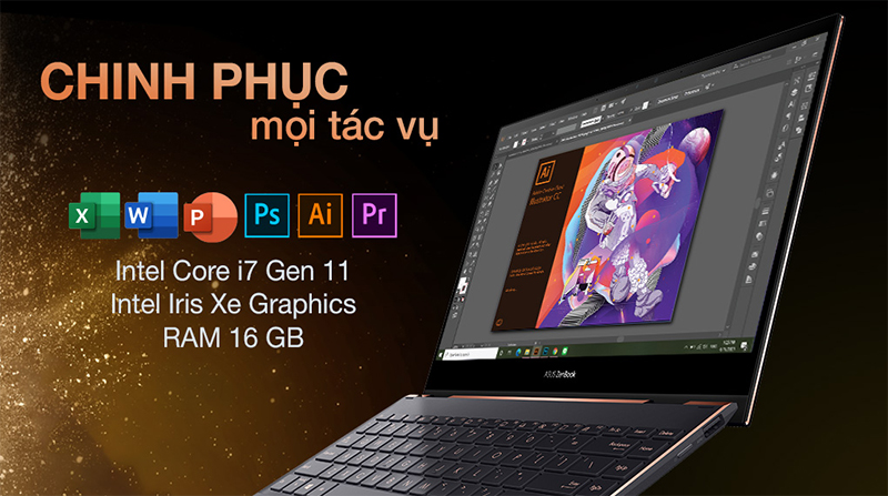 Laptop Asus ZenBook UX371EA i7 có thể thực hiện mọi công việc nặng