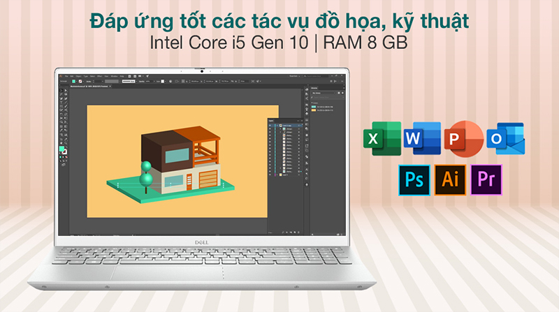 Laptop Dell Inspiron 7501 i5 dễ dàng thực hiện công việc đồ họa