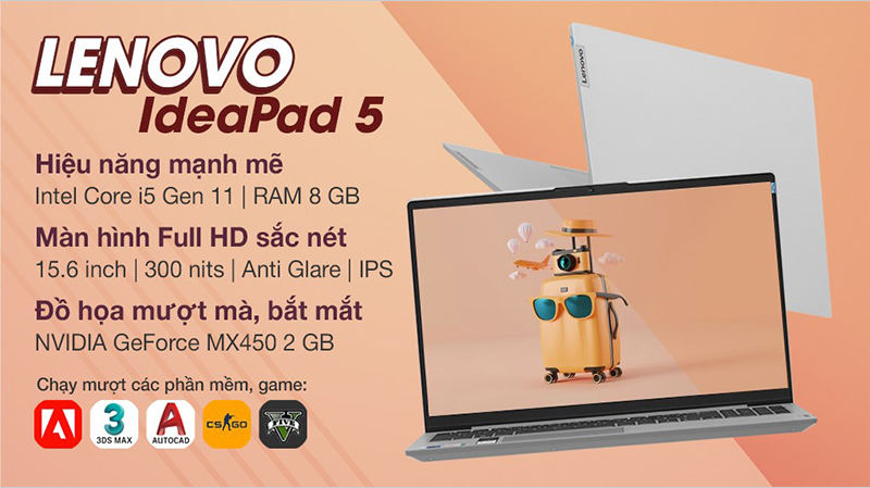 Laptop Lenovo Ideapad 5 15ITL05 i5 có hiệu năng mạnh mẽ