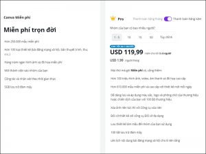 So sánh Canva miễn phí và Canva Pro