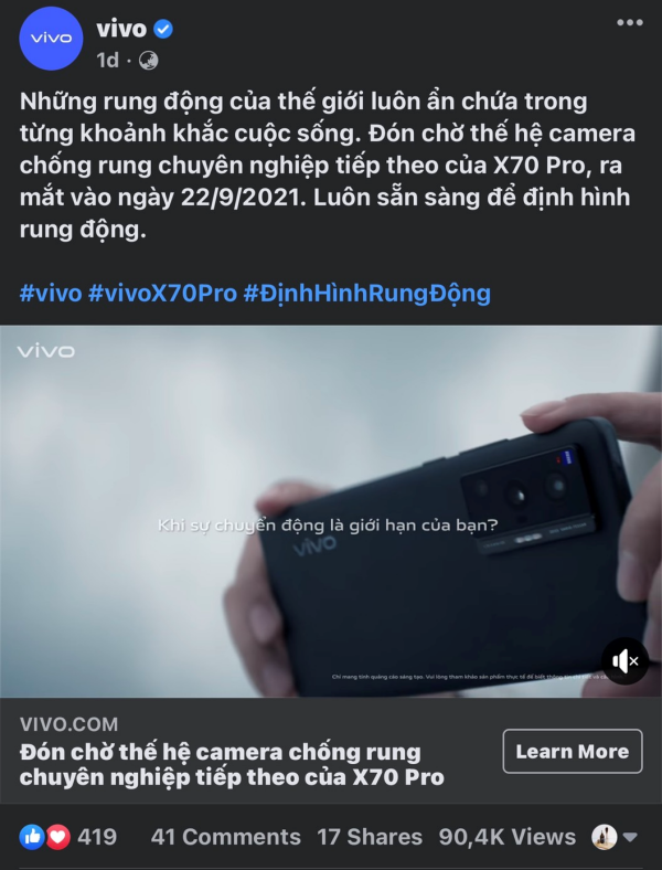 Vivo X70 Pro 5G chính thức được ấn định ngày ra mắt tại Việt Nam Vivo X70 Pro 5G chính thức được ấn định ngày ra mắt tại Việt Nam