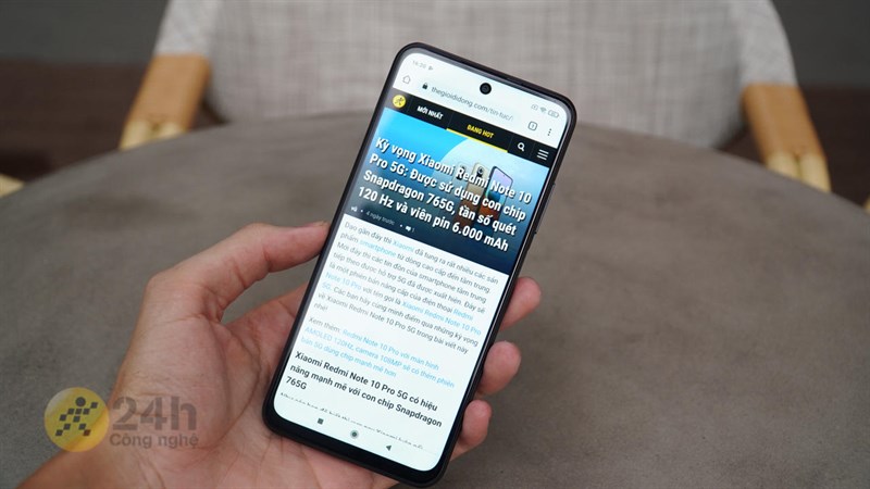 Màn hình của Redmi Note 10 5G rất đẹp Màn hình của Redmi Note 10 5G rất đẹp