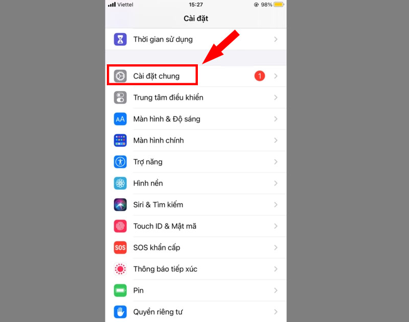 xu-ly-loi-iphone-khong-nhan-phu-kien-33 Vào Cài đặt chung