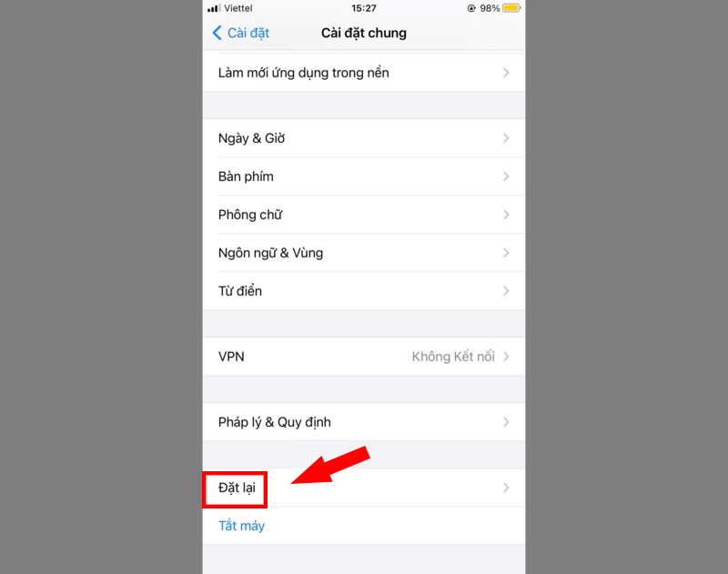 xu-ly-loi-iphone-khong-nhan-phu-kien-44 Chọn Đặt lại