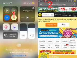 Truy cập trang web bằng mạng WiFi