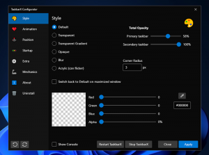 Taskbar X