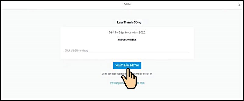 Chọn Xuất bản đề thi Chọn Xuất bản đề thi
