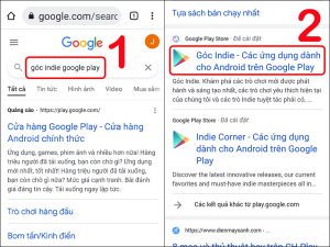 Tìm kiếm Góc Indie Google Play