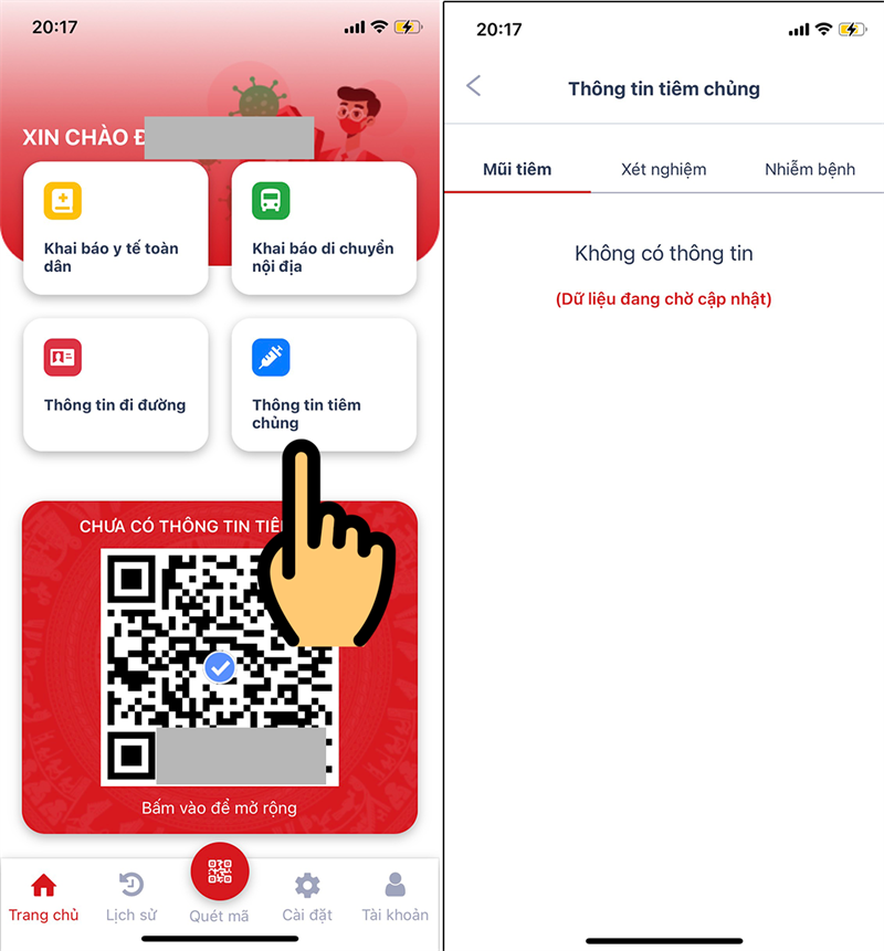 Xem chứng nhận tiêm vắc-xin trên app VNEID Xem chứng nhận tiêm vắc-xin trên app VNEID