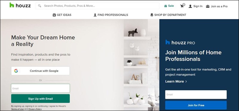 Houzz: Trang web thiết kế nội thất, thiết kế nhà