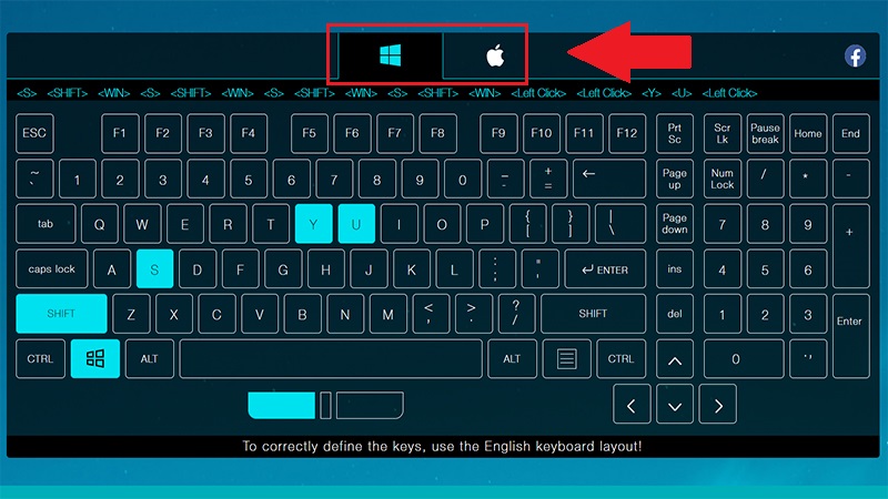 Chọn loại bàn phím bạn đang sử dụng