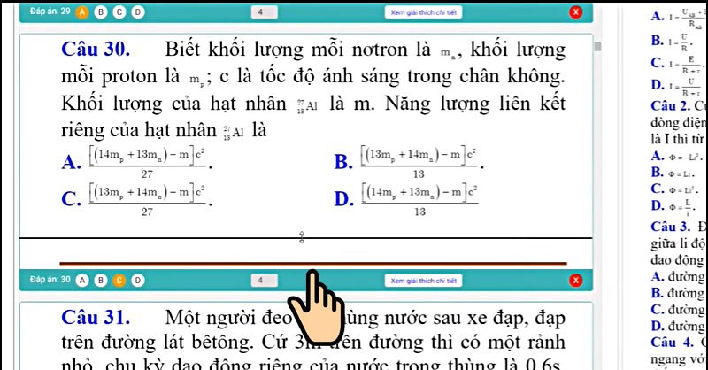Chỉnh sửa khoảng cách giữa các câu hỏi bằng cách kéo thanh câu hỏi lên xuống Chỉnh sửa khoảng cách giữa các câu hỏi bằng cách kéo thanh câu hỏi lên xuống