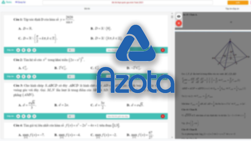 Hướng dẫn thầy cô tạo bài kiểm tra trên phần mềm Azota Hướng dẫn thầy cô tạo bài kiểm tra trên phần mềm Azota