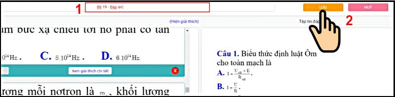 Viết tiêu đề của đề thi và ấn Lưu Viết tiêu đề của đề thi và ấn Lưu