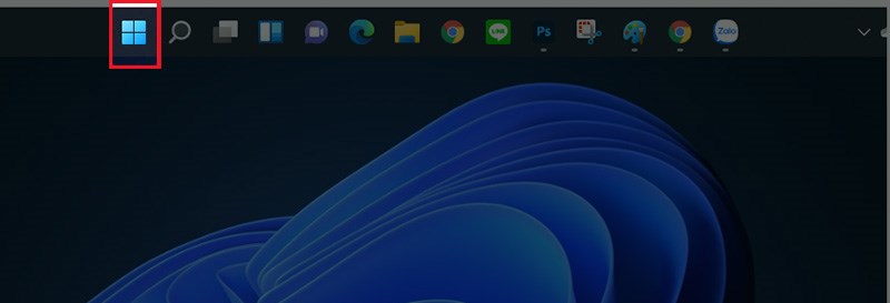 Click chuột phải vào icon Start Menu
