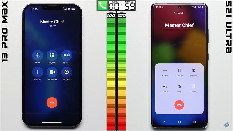 So sánh thời lượng pin iPhone 13 Pro Max và Galaxy S21 Ultra So sánh thời lượng pin iPhone 13 Pro Max và Galaxy S21 Ultra
