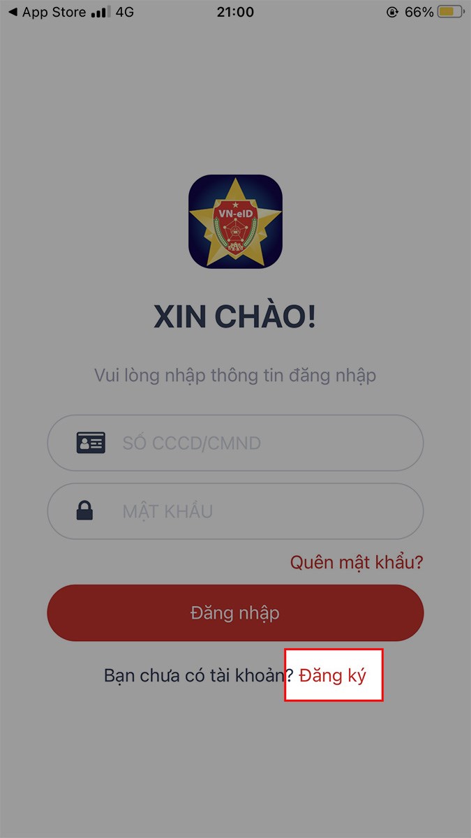 Tiến hành đăng ký tài khoản bằng cách chọn Đăng ký Tiến hành đăng ký tài khoản bằng cách chọn Đăng ký