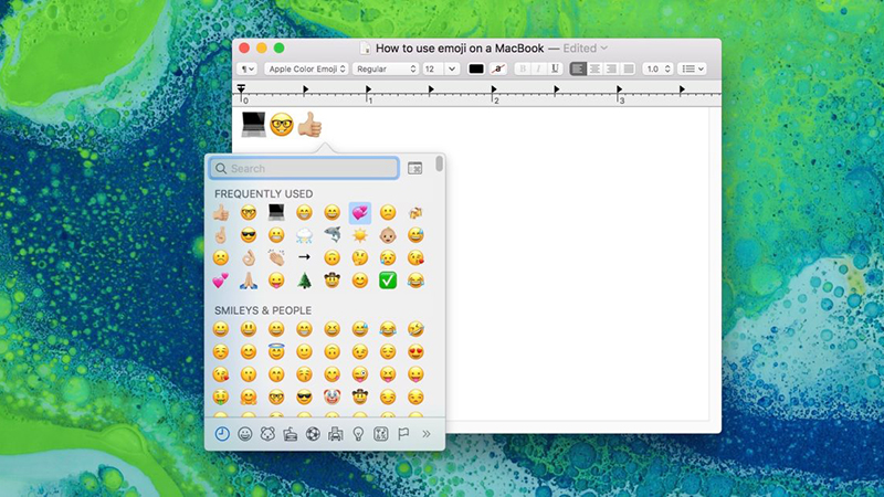 Cách sử dụng emoji trên Macbook
