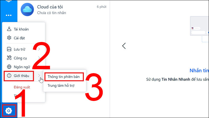 Cách kiểm tra phiên bản Zalo trên máy tính