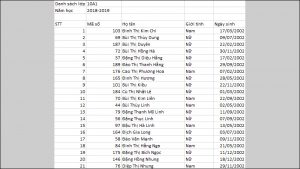 Chuẩn bị trước khi in giấy khen hàng loạt trong Excel