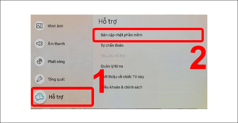 Tìm Bản cập nhật phần mềm