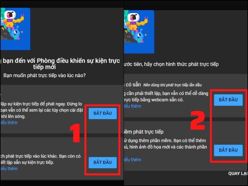 Lựa chọn các điều khiển