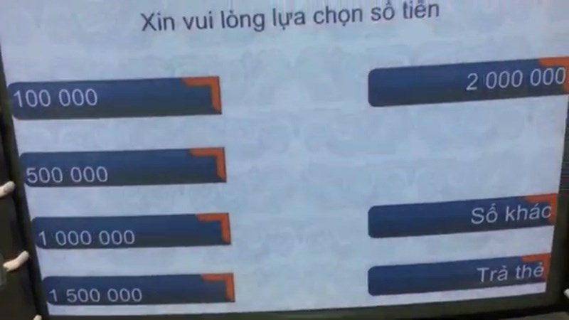 Chọn số tiền muốn rút Chọn số tiền muốn rút