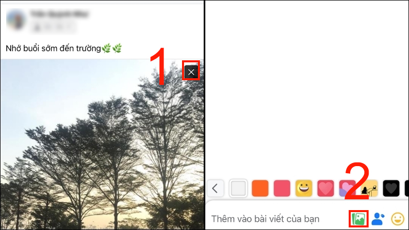 Xóa ảnh và đi đến kho ảnh