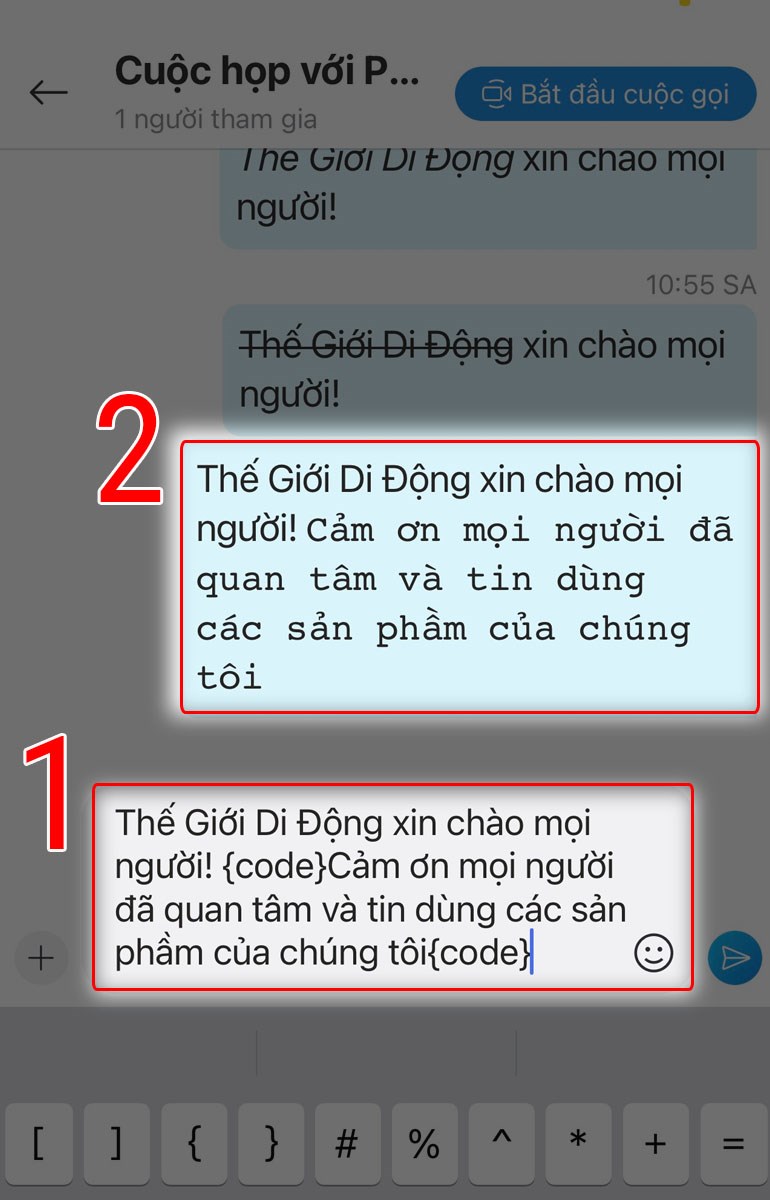 Viết chữ Monospace