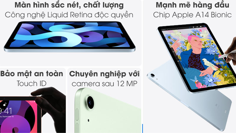 iPad Air 4 WiFi Cellular 256GB (2020) là một trong những sản phẩm đáng mua nhất hiện nay