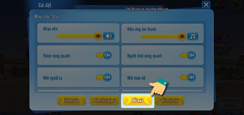 Nhấn đổi quà