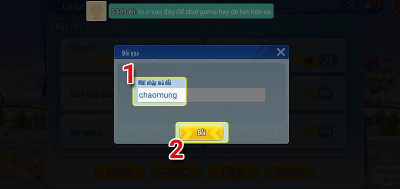 Điền mã code