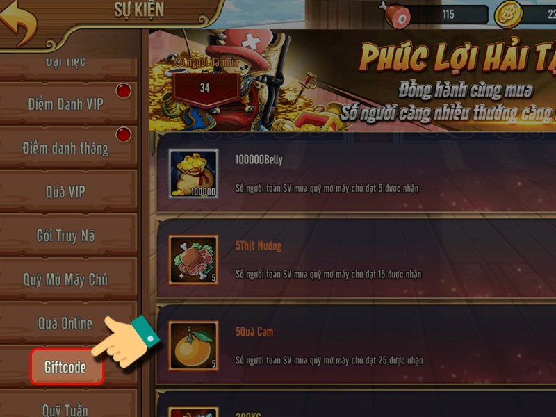 Chọn Giftcode Chọn Giftcode