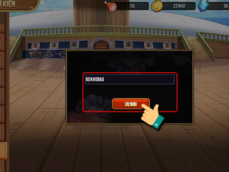 Nhập code bạn có Nhập code bạn có