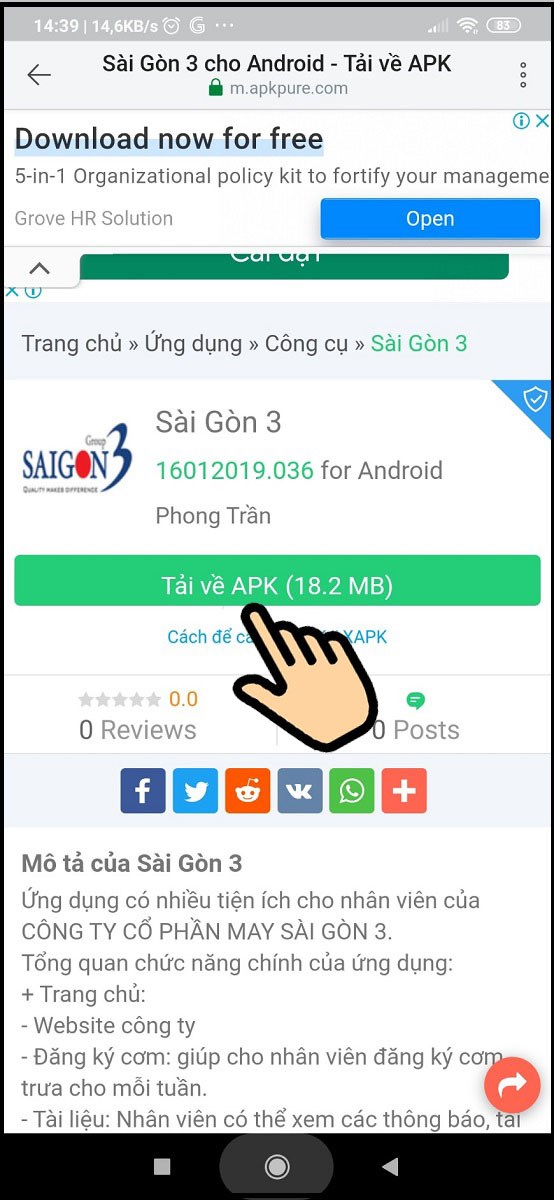 Bấm vào Tải về APK (12.8 MB) Bấm vào Tải về APK (12.8 MB)