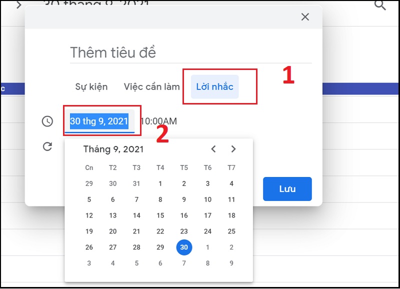 Chọn ngày đến hạn