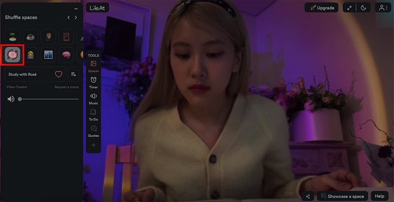 Để thay đổi idol cùng học ảo với bạn thì bạn chỉ cần chọn biểu tượng Celebrity