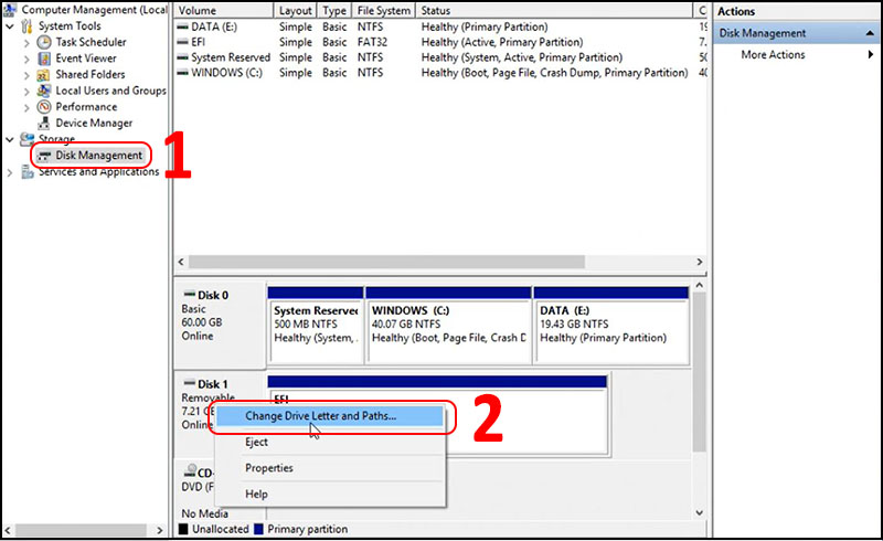 the-nho-dien-thoai-cam-vao-may-tinh-khong-hien-thi2010-800x490-1 Click chuột phải vào ổ đĩa USB và chọn Change Drive Letter and Paths...