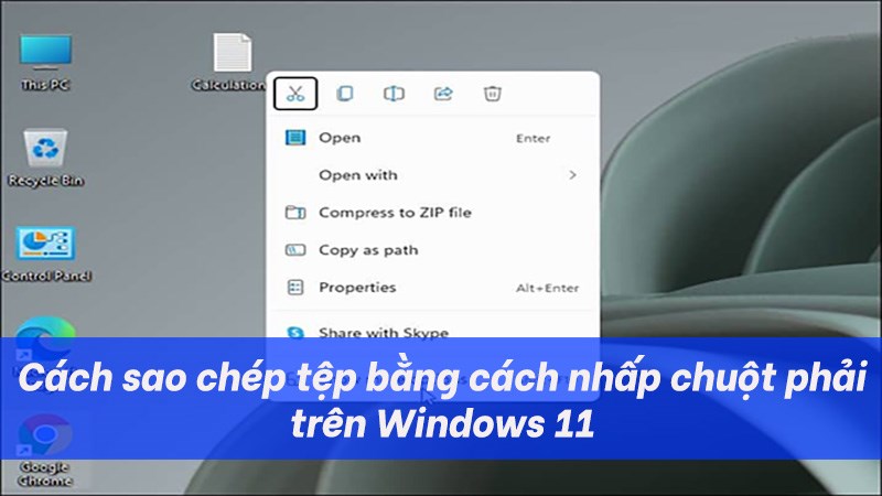 Cách sao chép tệp bằng cách click chuột phải