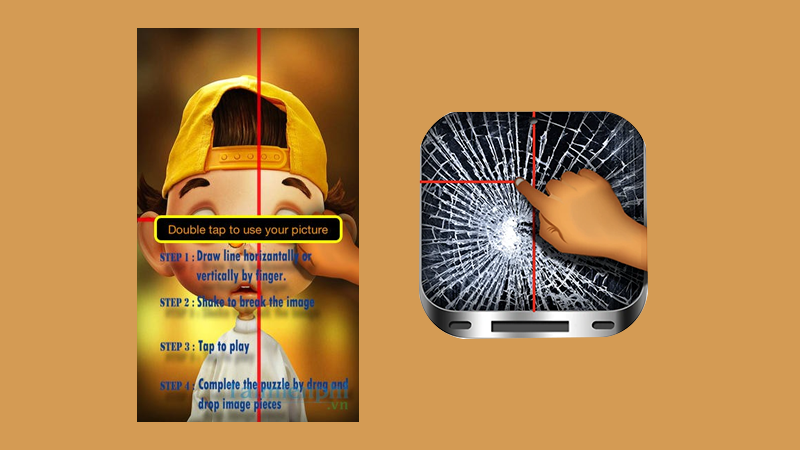 Chỉ cần chọn nền và lắc điện thoại, Shake-Break-Make sẽ làm màn hình của bạn vỡ như thật