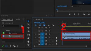 Thêm video cần làm hiệu ứng vào Premiere