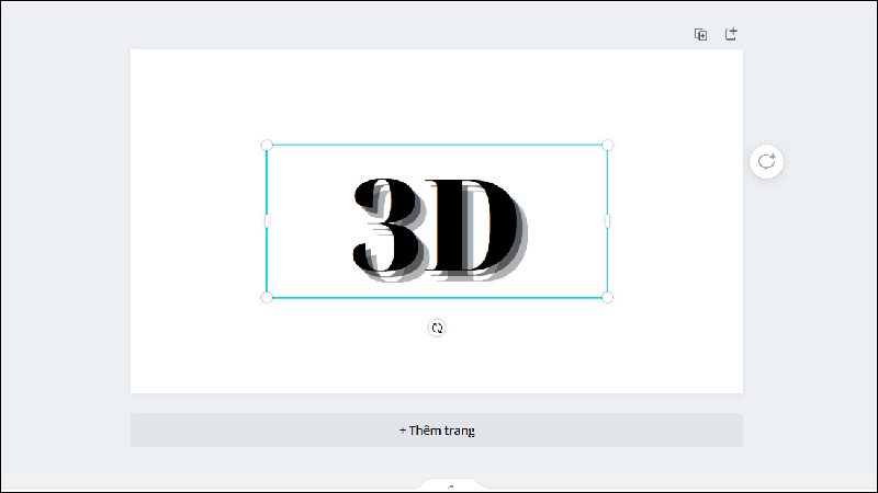 Hình minh họa cho kết quả tạo hiệu ứng chữ 3D