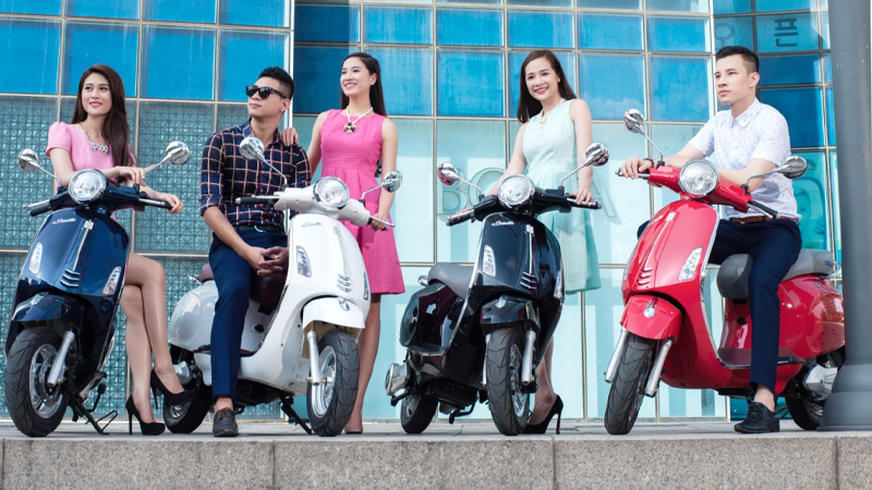 Xe máy điện Vespa sở hữu thiết kế thanh lịch, sang trọng